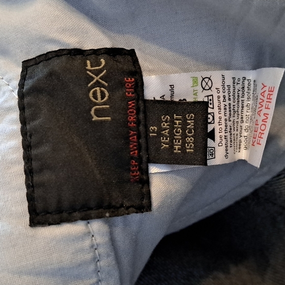 Next boys black distressed 13 years jeans, adjustable waist New - Picture 7 of 8